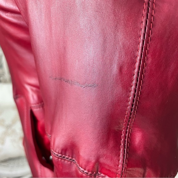 NETO Vintage Red Leather Jacket - Picture 15 of 16